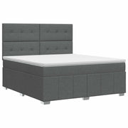 Boxspringbed met matras 140x200 cm donkergrijs