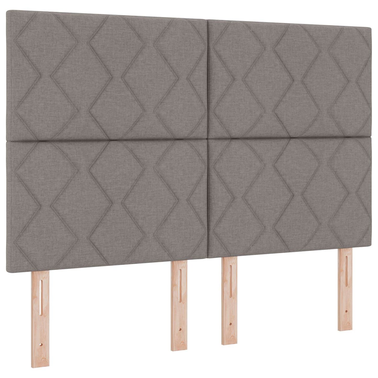 Boxspringbed met matras met hoofdeinde Taupe 140 x 200 cm Stof