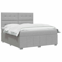 Boxspringbed met matras Lichtgrijs 180 x 200 cm Stof