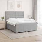 Boxspringbed met matras 140x200 cm lichtgrijs stof