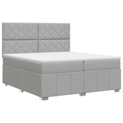 Boxspringbed met matras lichtgrijs 200x200 cm
