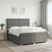 Boxspringbed met matras 200x200 cm donkergrijs