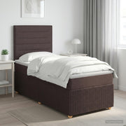 Boxspringbed 80x200 cm donkerbruin stof