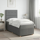 Boxspringbed 100x200 cm donkergrijs