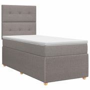 Boxspringbed 80x200 cm taupe met matras en hoofdeinde