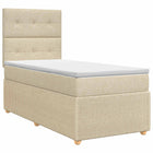 Boxspringbed 80x200 cm crèmekleurig met matras