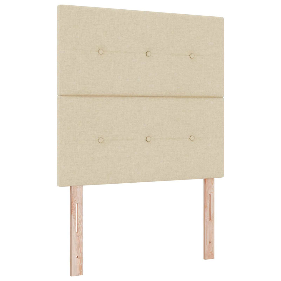 Boxspringbed met matras Crèmekleurig 80 x 200 cm Stof