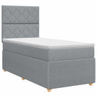 Boxspringbed 80x200 cm lichtgrijs pocketvering