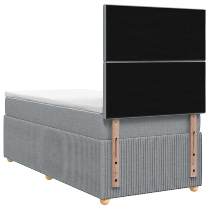 Boxspringbed met matras Lichtgrijs 80 x 200 cm Stof