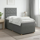 Boxspringbed 90x200 cm donkergrijs met matras