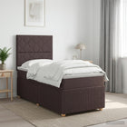 Boxspringbed met matras 90x190 cm donkerbruin stof