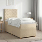Boxspringbed met matras 80 x 200 cm crème