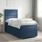 Boxspringbed 80x200 cm blauw met matras en hoofdeinde