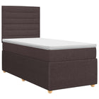 Boxspringbed met matras 90x190 cm donkerbruin
