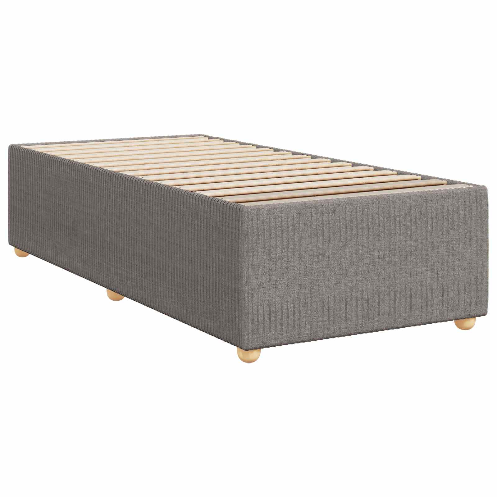 Boxspringbed met matras met hoofdeinde Taupe 90 x 190 cm Stof