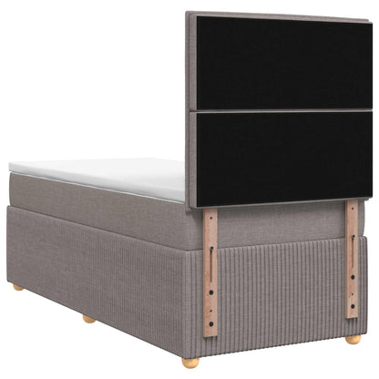 Boxspringbed met matras met hoofdeinde Taupe 90 x 190 cm Stof