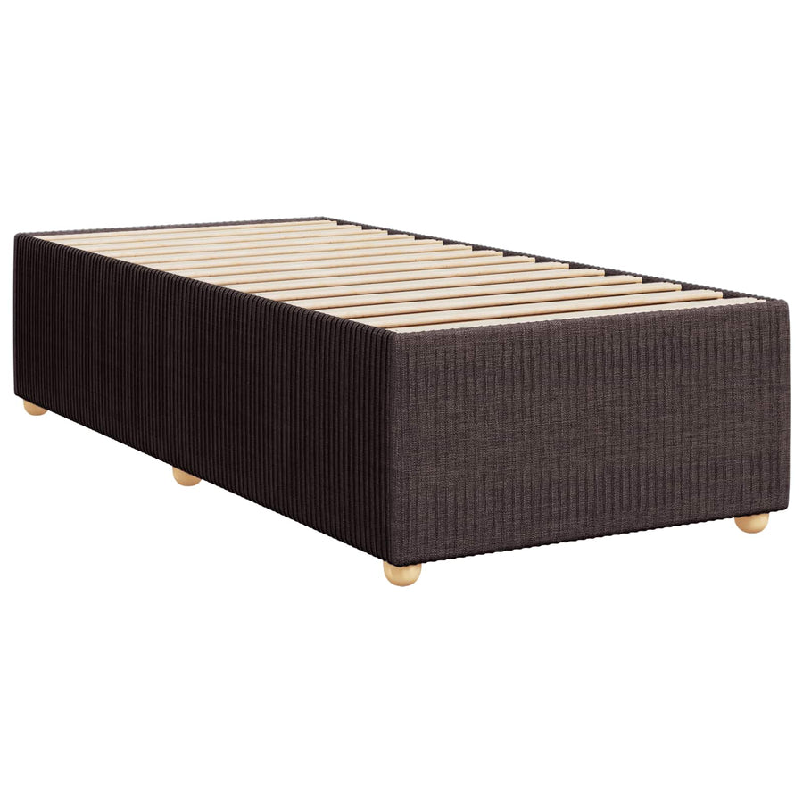 Boxspringbed met matras Donkerbruin 90 x 190 cm Stof