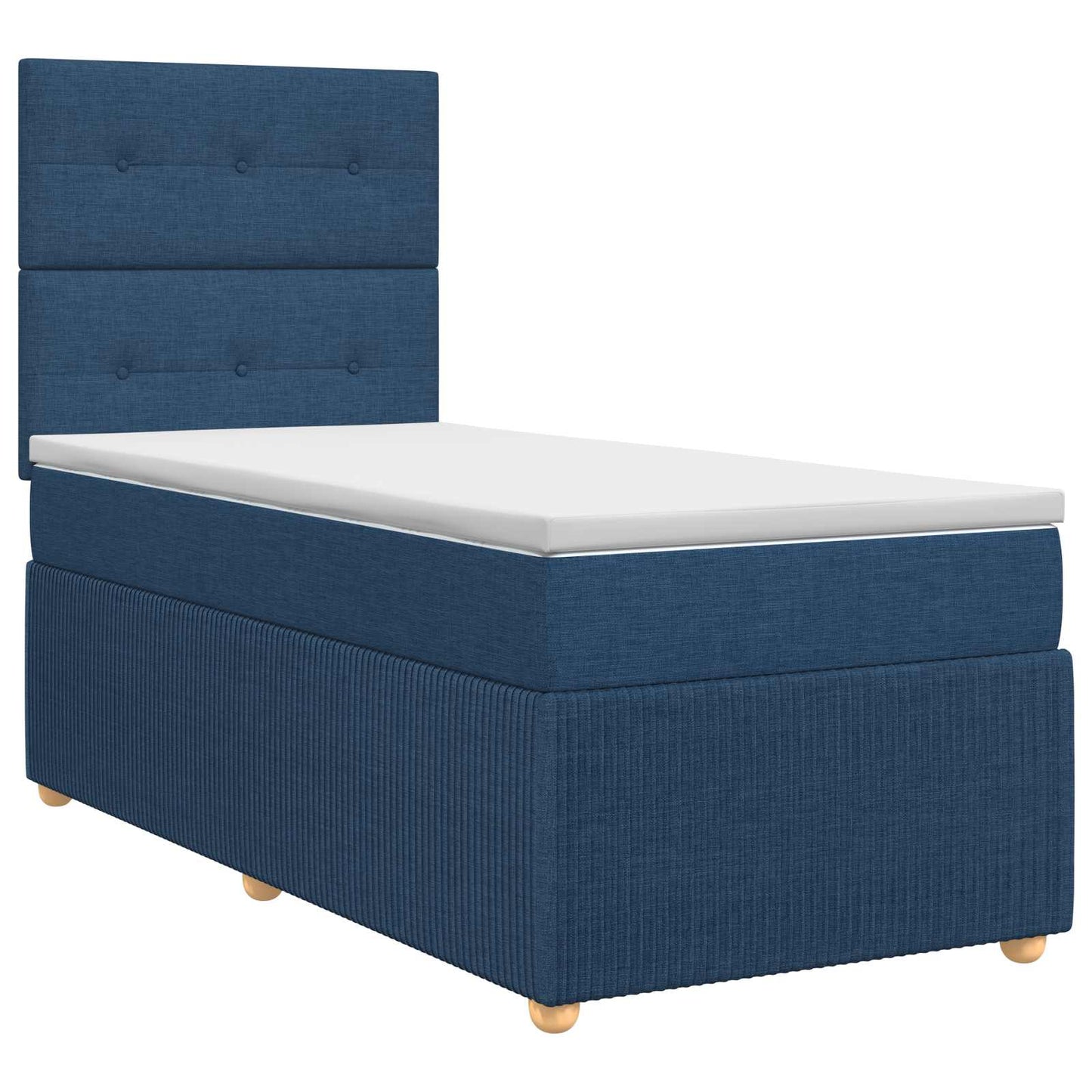 Boxspringbed met matras met hoofdeinde Blauw 90 x 190 cm Stof