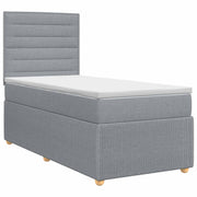 Boxspringbed 90x200 cm lichtgrijs stof
