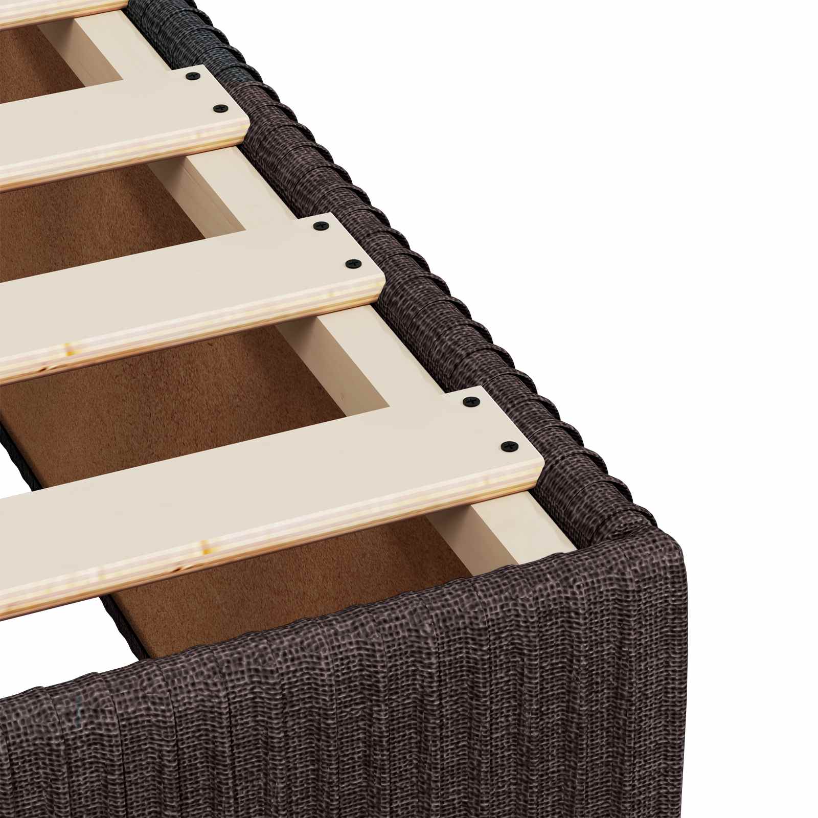 Boxspringbed met matras Donkerbruin 90 x 200 cm Stof