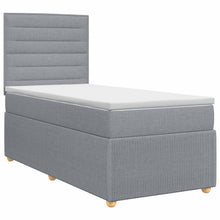 Boxspringbed met matras Lichtgrijs 100 x 200 cm Stof