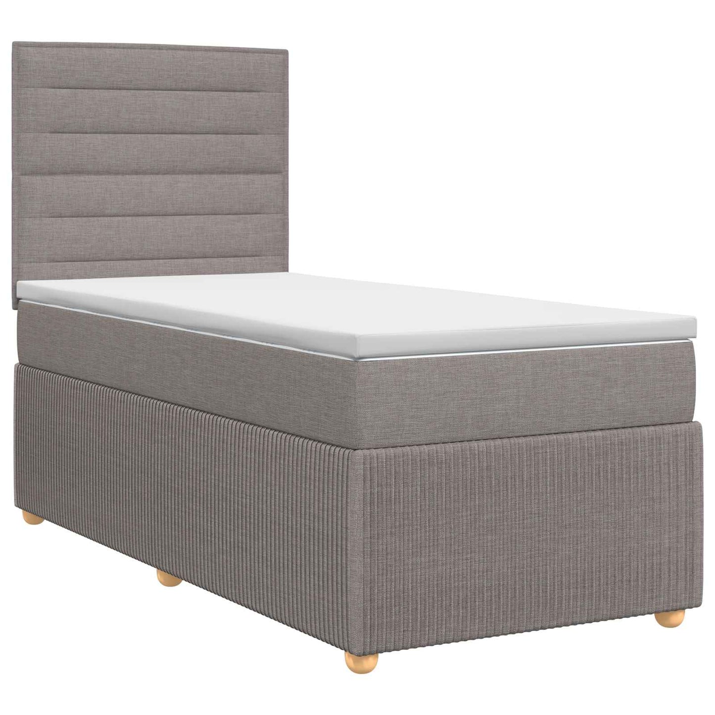 Boxspringbed met matras met hoofdeinde Taupe 100 x 200 cm Stof