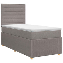Boxspringbed met matras met hoofdeinde Taupe 100 x 200 cm Stof