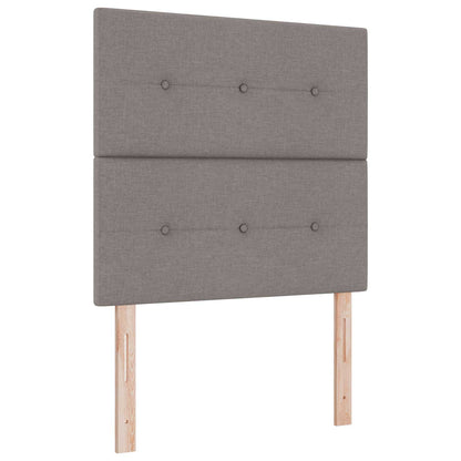 Boxspringbed met matras met hoofdeinde Taupe 100 x 200 cm Stof