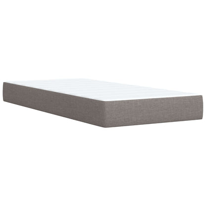 Boxspringbed met matras met hoofdeinde Taupe 100 x 200 cm Stof