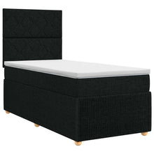 Boxspringbed met matras met hoofdeinde Zwart 100 x 200 cm Stof