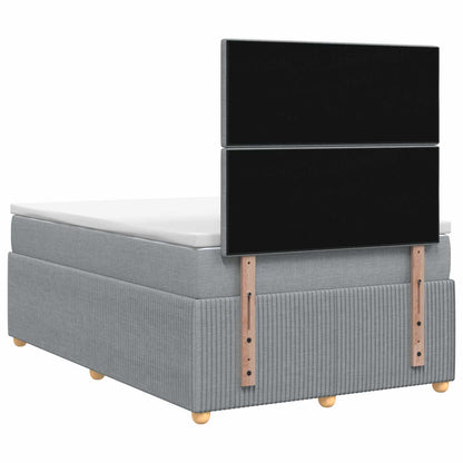 Boxspringbed met matras Lichtgrijs 120 x 190 cm Stof