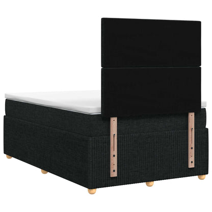 Boxspringbed met matras met hoofdeinde Zwart 120 x 190 cm Stof