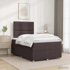 Boxspringbed met matras 120x200 cm donkerbruin stof