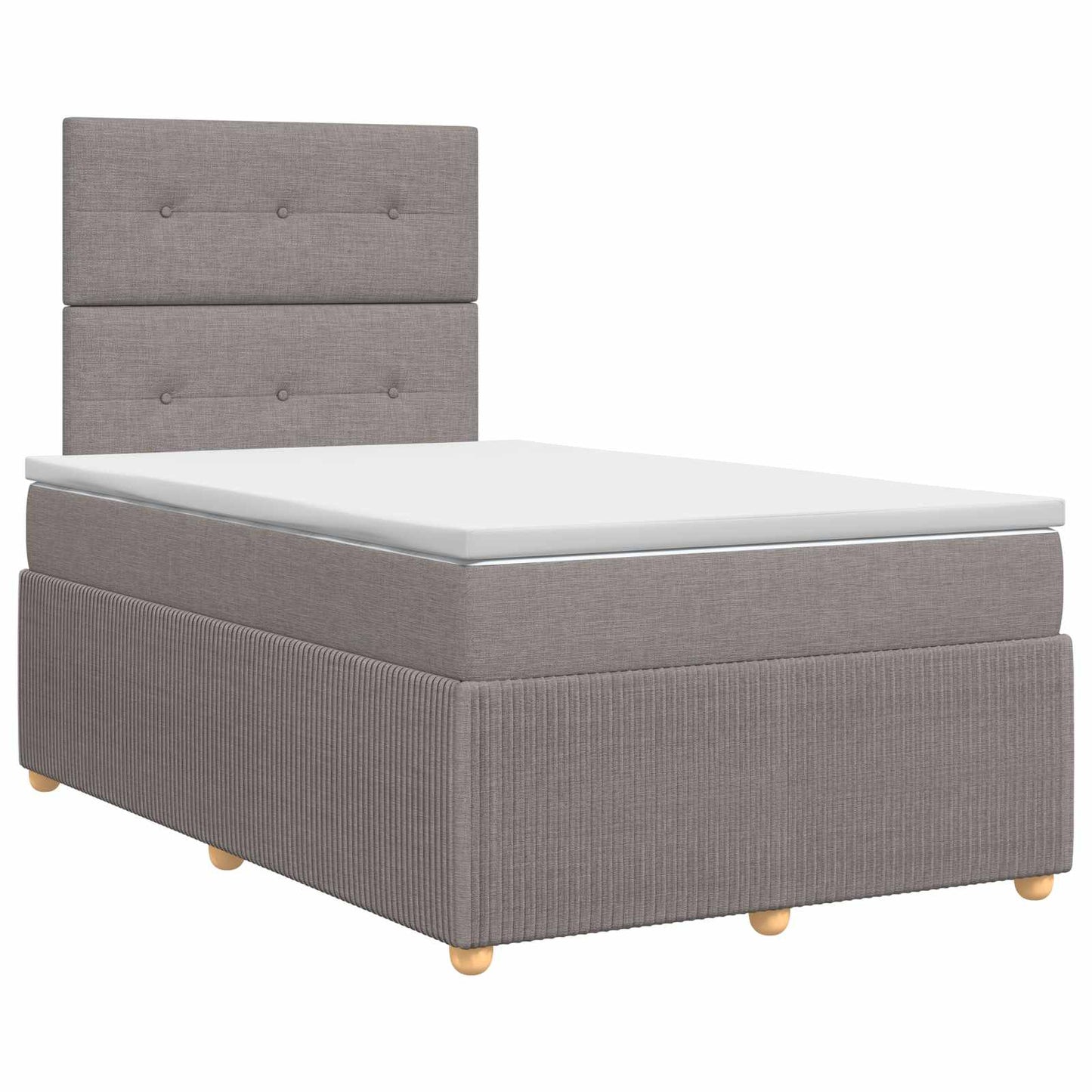 Boxspringbed met matras met hoofdeinde Taupe 120 x 190 cm Stof