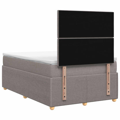 Boxspringbed met matras met hoofdeinde Taupe 120 x 190 cm Stof
