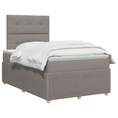 Boxspringbed met matras met hoofdeinde Taupe 120 x 190 cm Stof