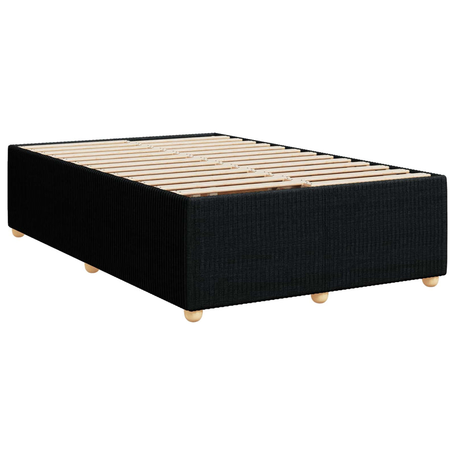 Boxspringbed met matras met hoofdeinde Zwart 120 x 190 cm Stof