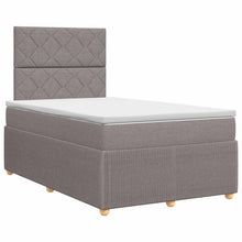 Boxspringbed met matras met hoofdeinde Taupe 120 x 190 cm Stof