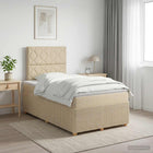 Boxspringbed 120x200 cm crèmekleurig met matras
