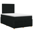 Boxspringbed 120x200 cm zwart met matras en hoofdeinde