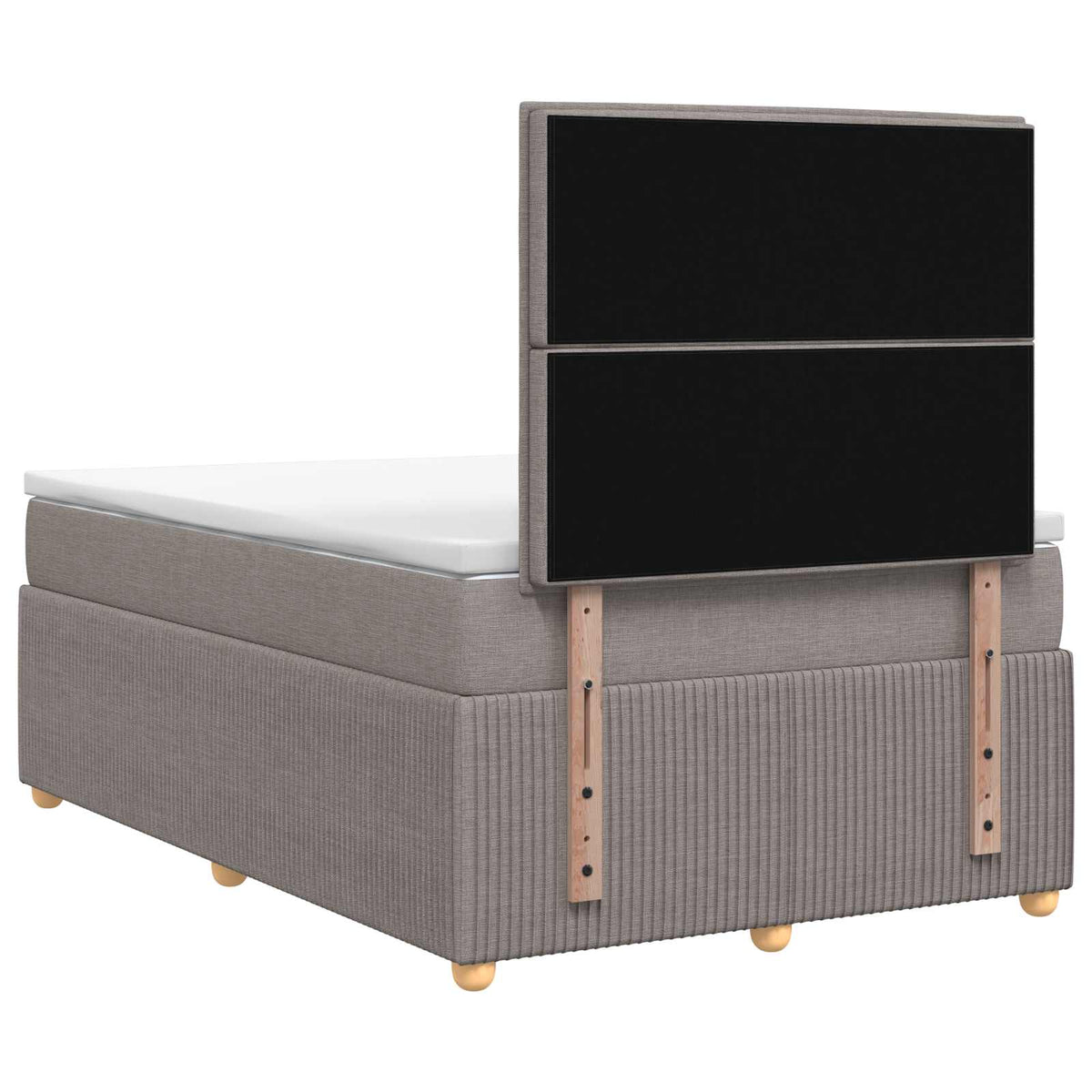 Boxspringbed met matras met hoofdeinde Taupe 120 x 200 cm Stof