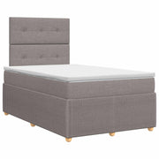 Boxspringbed taupe 120x200 cm met matras en hoofdeinde