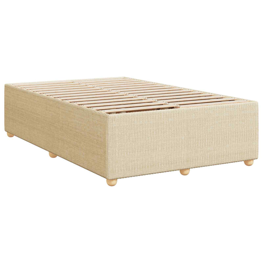 Boxspringbed met matras Crèmekleurig 120 x 200 cm Stof