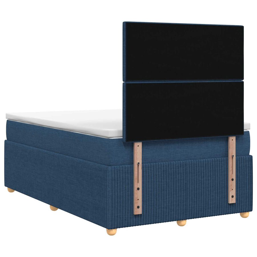 Boxspringbed met matras met hoofdeinde Blauw 120 x 200 cm Stof