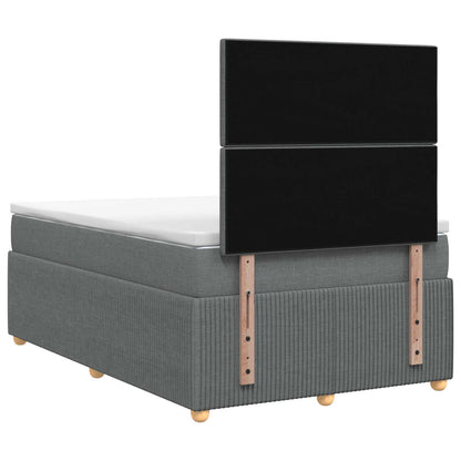 Boxspringbed met matras Donkergrijs 120 x 200 cm Stof