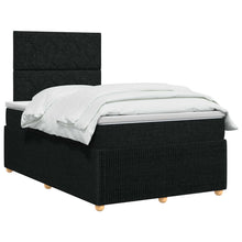 Boxspringbed met matras met hoofdeinde Zwart 120 x 200 cm Stof