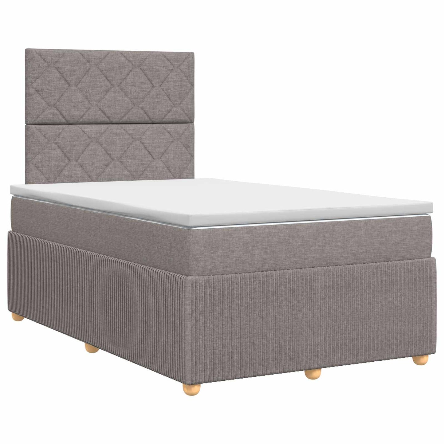 Boxspringbed met matras met hoofdeinde Taupe 120 x 200 cm Stof