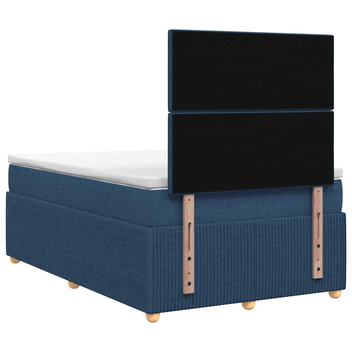 Boxspringbed met matras met hoofdeinde Blauw 120 x 200 cm Stof
