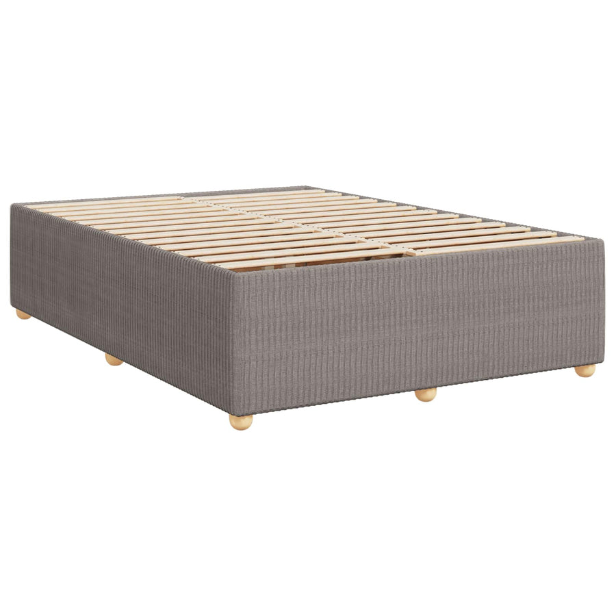 Boxspringbed met matras met hoofdeinde Taupe 140 x 190 cm Stof