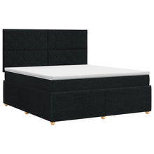 Boxspringbed met matras met hoofdeinde Zwart 140 x 190 cm Stof